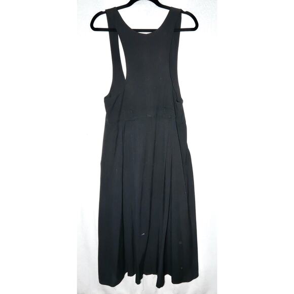 Ciao 1990’s Vintage Rare Plunging Necklines Blach 3 Button Halter Dress Medium - Picture 6 of 7